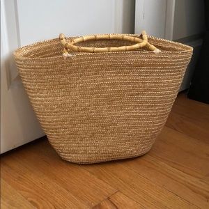 100% Straw beach tote